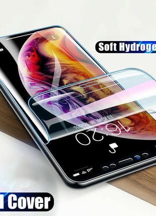2PCS Hydrogel Screen Protector For iPhone 15 14 13 12 11 Pro Max SE X Puce Gaia