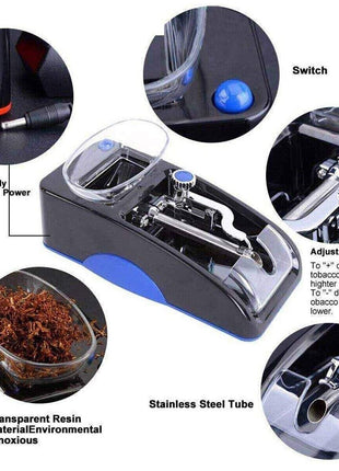 Cigarette Machine Automatic Electric Rolling Roller Tobacco Injector Puce Gaia