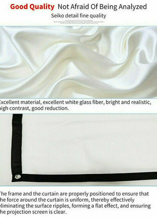 Portable Foldable Projector Screen 16:9 HD Outdoor Home Cinema Theater Puce Gaia