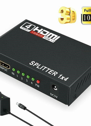 4 Port HDMI 4K Hub Multi Splitter & Amplifier For 3D HDTV 1080P 1X4 1 Puce Gaia