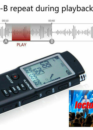 32G Voice Activated Mini Digital Sound Audio Recorder Dictaphone MP3 Puce Gaia