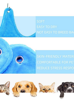 Portable Pet Dog Cat Grooming Hanging Hammock Harness Breathable Groom Puce Gaia