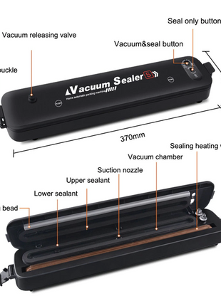 Vacuum Sealer Machine Food Preservation Storage Saver Automatic With Puce Gaia