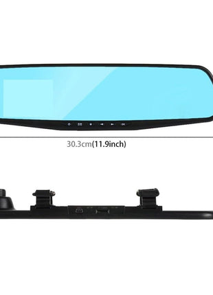 1080P HD Rearview Mirror Car DVR Dual Dash Cam Camera Front Rear Video Puce Gaia