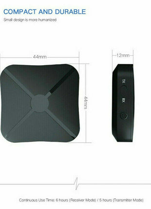 2in1 Bluetooth Transmitter Receiver Wireless Adapter TV Home Stereo Puce Gaia