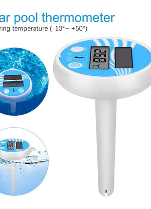 Digital Solar Powered Outdoor Floating Waterproof Rainproof Pool SPA Puce Gaia