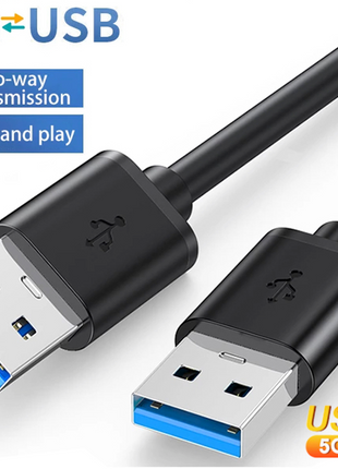 USB 3.0 A Male to A Male Cable Data Transfer Super Speed Power Charger Puce Gaia