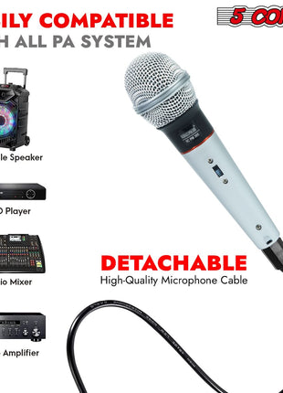 5Core XLR Microphone Dynamic Mic Karaoke Singing Studio Mics Handheld Microfono-4