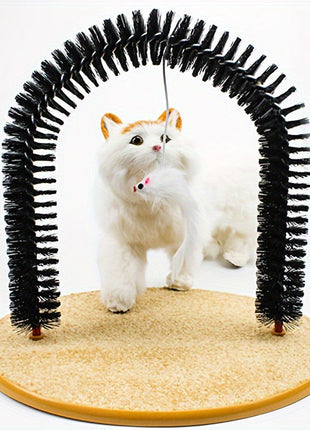 Cat Arch Self Grooming And Massage Toy, Multifunctional Cat Hair Brush Cat Scratching Toy For Cats Kittens Interactive Supply TECNO GADGETS