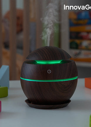 Mini Humidifier Scent Diffuser Dark Walnut InnovaGoods Bigbuy