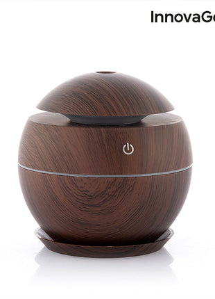 Mini Humidifier Scent Diffuser Dark Walnut InnovaGoods Bigbuy
