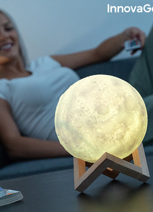 Rechargeable LED Moon Lamp Moondy InnovaGoods Bigbuy