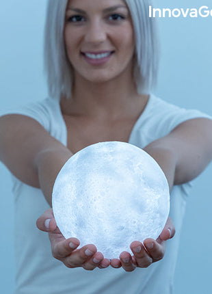 Rechargeable LED Moon Lamp Moondy InnovaGoods Bigbuy