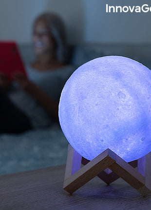 Rechargeable LED Moon Lamp Moondy InnovaGoods Bigbuy