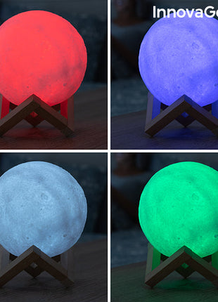 Rechargeable LED Moon Lamp Moondy InnovaGoods Bigbuy