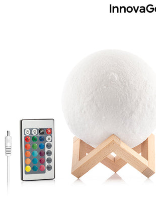 Rechargeable LED Moon Lamp Moondy InnovaGoods Bigbuy