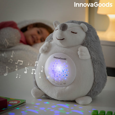 Hedgehog Soft Toy with White Noise and Nightlight Projector Spikey Bigbuy
