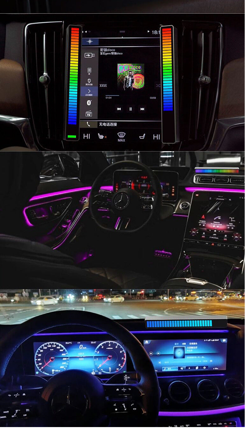 Pickup Ambience Lamp In Car Refitted With Desktop Audio Spectrum