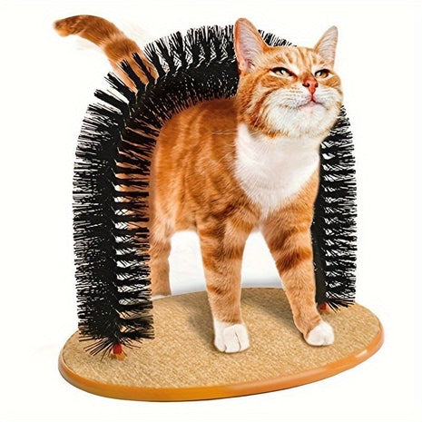 Cat Arch Self Grooming And Massage Toy, Multifunctional Cat Hair Brush Cat Scratching Toy For Cats Kittens Interactive Supply TECNO GADGETS