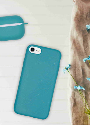 Biodegradable AirPods Pro Case - Ocean Blue Tan Lily