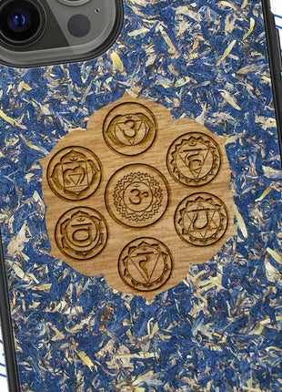 The Seven Chakra Symbols - Blue Cornflower Tan Lily