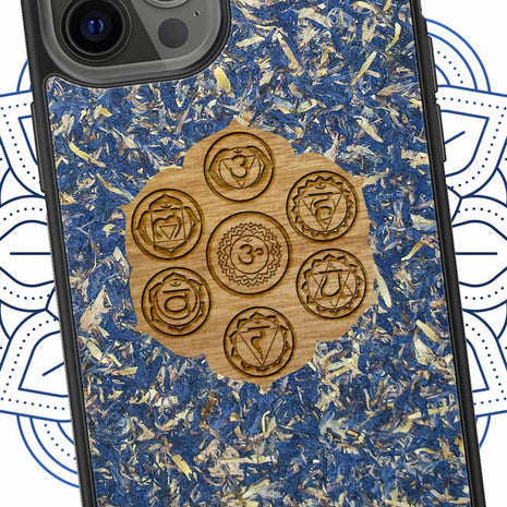 The Seven Chakra Symbols - Blue Cornflower Tan Lily