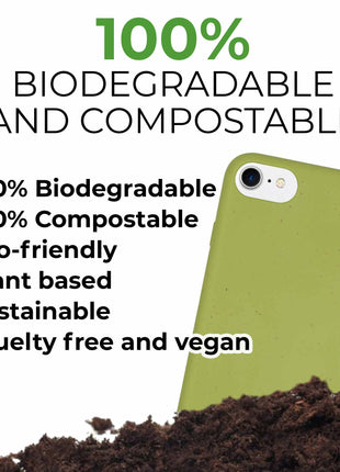 Biodegradable Personalized Phone Case - Apple Green Tan Lily