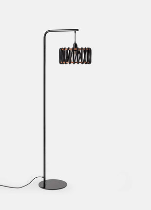 Macaron Floor Lamp, black frame Aquamarine Poppy