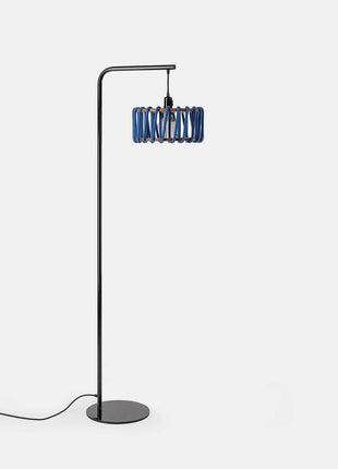 Macaron Floor Lamp, black frame Aquamarine Poppy