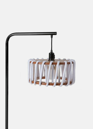 Macaron Floor Lamp, black frame Aquamarine Poppy