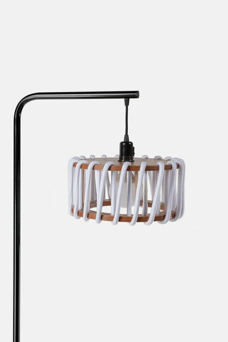 Macaron Floor Lamp, black frame Aquamarine Poppy
