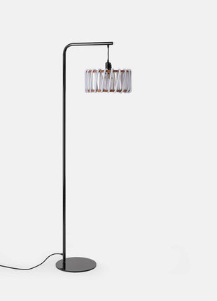 Macaron Floor Lamp, black frame Aquamarine Poppy