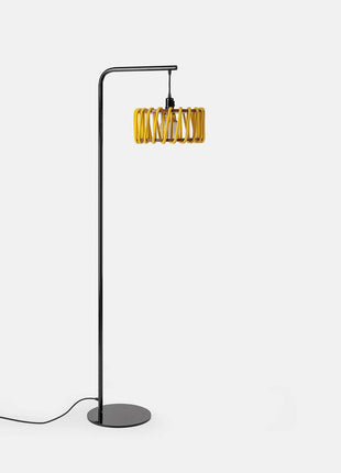 Macaron Floor Lamp, black frame Aquamarine Poppy