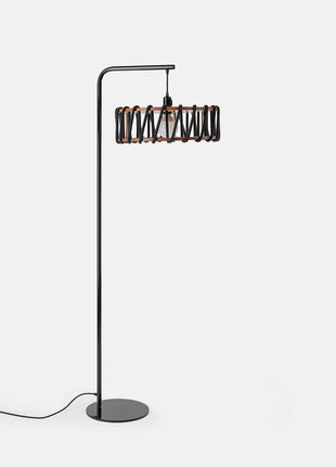 Macaron Floor Lamp, black frame Aquamarine Poppy