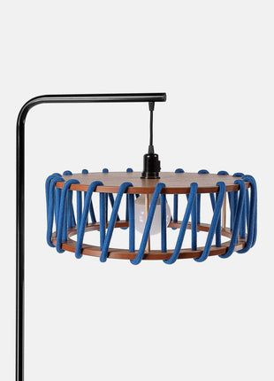 Macaron Floor Lamp, black frame Aquamarine Poppy