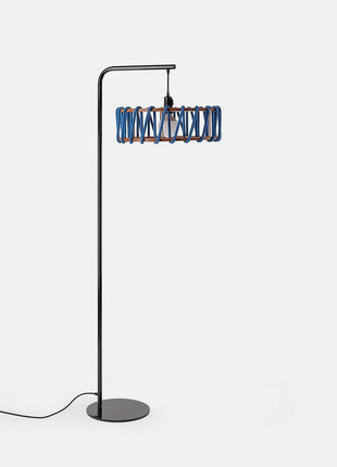 Macaron Floor Lamp, black frame Aquamarine Poppy