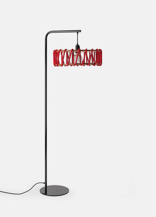 Macaron Floor Lamp, black frame Aquamarine Poppy