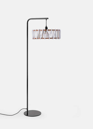 Macaron Floor Lamp, black frame Aquamarine Poppy