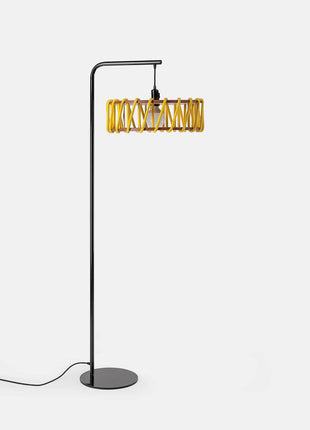 Macaron Floor Lamp, black frame Aquamarine Poppy
