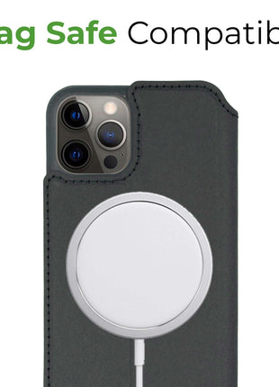 Biodegradable Flip Phone Case - Black Tan Lily
