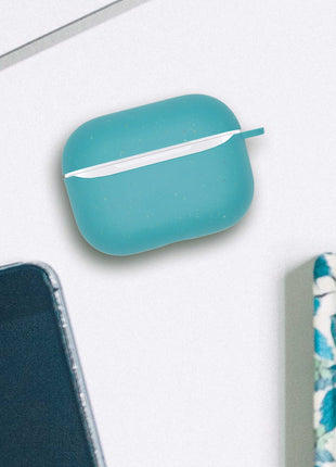 Biodegradable AirPods Pro Case - Ocean Blue Tan Lily
