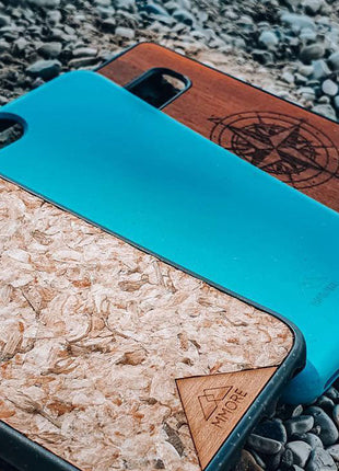 Biodegradable phone case - Ocean Blue Tan Lily