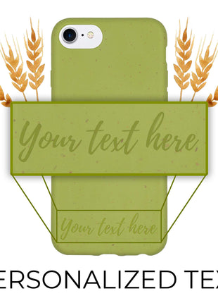 Biodegradable Personalized Phone Case - Apple Green Tan Lily