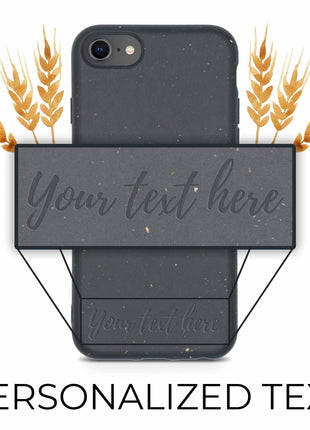 Biodegradable Personalized Phone Case - Black Tan Lily