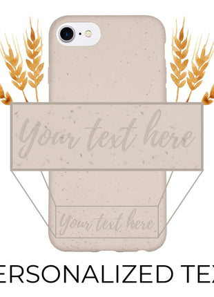 Biodegradable Personalized Phone Case - Natural White Tan Lily