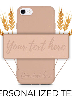 Biodegradable Personalized Phone Case - Pastel Pink Tan Lily