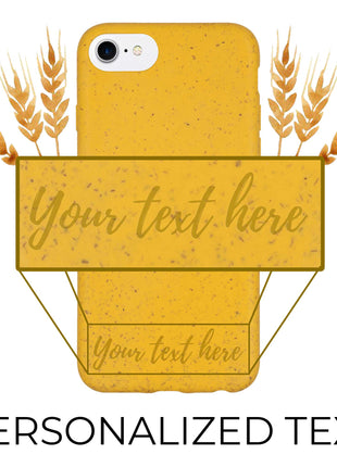 Biodegradable Personalized Phone Case - Yellow Tan Lily