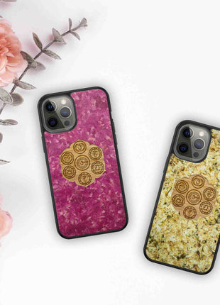 The Seven Chakra Symbols - Blue Cornflower Tan Lily