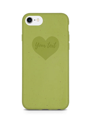 Biodegradable Personalized Phone Case - Apple Green Tan Lily
