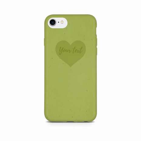 Biodegradable Personalized Phone Case - Apple Green Tan Lily
